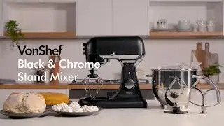 Black & Chrome Die Cast Stand Mixer