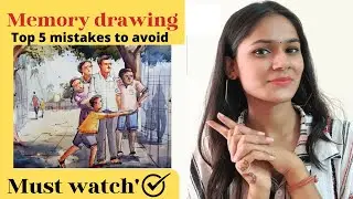 memory drawing! top 5 mistakes to avoid while attempting exam of bfa 💯🔥how to make composition?#bfa
