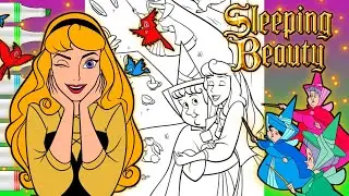 Princess Aurora Sleeping Beauty Coloring Video #28 | Disney Princess Aurora Coloring Page