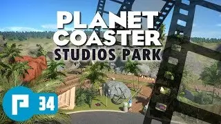 Planet Coaster Studios Pack DLC / Clapboard Studios Build Part 34: Rapids Complete and Station Build