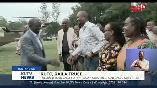 President Ruto calls for unity, supports the broad-based government