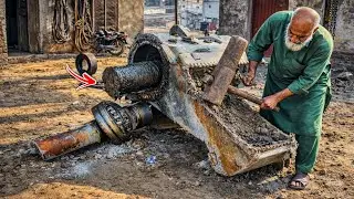 Impossible Repair! Broken Crushing Machine Shaft Repaired- Complete Restoration Process 
