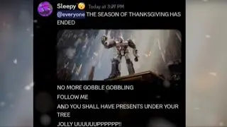 THE SEASON OF THANKSGIVING HAS ENDED