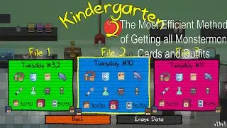 The Most Efficient Method of Getting all Monstermon Cards and Outfits | Kindergarten 2 | Episode 12