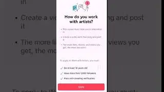 Tiktok work with artist?