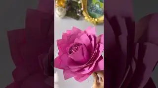 DIY Aesthetic Lotus | DIY Rose | Flower making with Paper #craft #diy #diycrafts #shorts