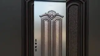 TVDZ062 Gold Luxury Villa Zinc Metal External Front Door for Business