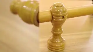 wooden curtain rod.