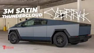 Cybertruck Custom Wrapped in 3M Satin Thundercloud - 💙 Metallic Deep Blue Vinyl Color Change Install