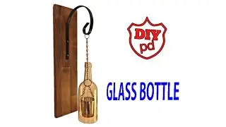 Chain Hanging Wine Bottle Lantern - Tealight Holder | DIY Decor ideas