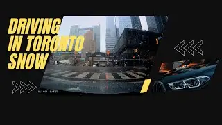 4K Toronto Snow Drive ❄️ | Calm Jazz Background Music | Perfect Winter Caf&eacute; Ambience| No Talking