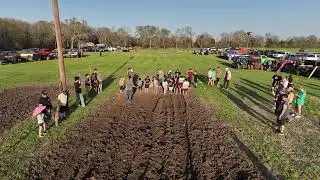 Kaufman County MudBogs kids foot race Drone View