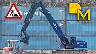 ATLAS 340LC TELESKOPBAGGER & SENNEBOGEN ABI BOHRGERÄT BAUSTELLE