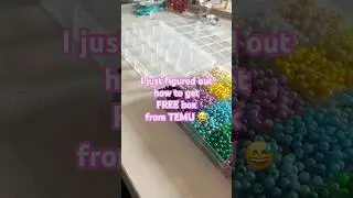 Get FREE box from TEMU HACK😎🤓 #beads #temuhack #freebox #freestuff