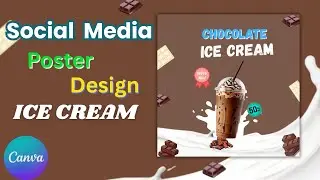 Ice cream poster design in bangla | কিভাবে canva র মাধ্যমে ice cream এর পোস্টার ডিজাইন করা যায় ✅