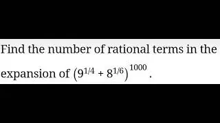 How to find number of rational terms in the expension?