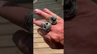 How to make Jewellery #howtomakejewellery #makingjewellery Star Diopside Skull Ring #skullring