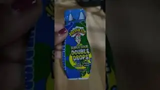 SUPER SOUR DOUBLE DROPS BY WARHEADS #satisfying #asmrsounds #warheads #shorts