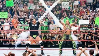 D-Genration X vs the spirit squad in a 5 on 2 handicap match at WWE Vengeance