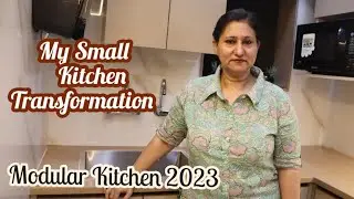My New Kitchen Tour -Moudular Kitchen 2023-Best Way To Organise SMALL KITCHEN-किचन बनाए कम पैसो में