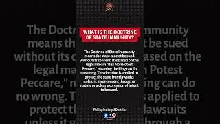 What is the Doctrine of State Immunity?                                                    #shorts