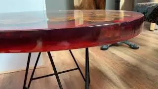 EPX000008 - Epoxy red coffee table