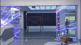 Adhesive Transparent LED Film Application -Double electric door