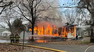 Vacant house reported &lsquo;fully involved&rsquo; destroyed by fire in Atkins