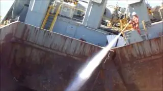 Split Hopper Barge Dump