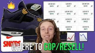 DROPPING EARLY🔥?! WHERE TO COP AIR JORDAN 4 LAKERS + RESELL PREDICTION! (SNKRS, FOOT LOCKER, JD)