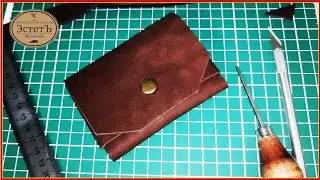 [ASMR] 'Pattern & Assembly' Simple Leather Card Holder Wallet