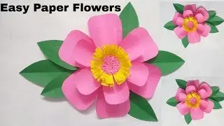 Handmade Easy Paper Flowers For Decoration| DIY Paper Flowers For Backdrop |By Ruks Art n Craft