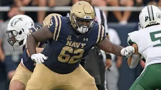 Navy Football Left Guard Javan Bouton Interview (USF Week)
