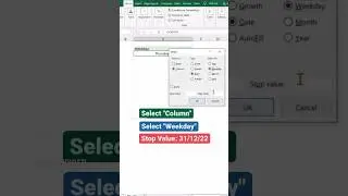 Excel tricks to list down dates | #excel #ytshorts #ytshorts
