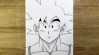 Comment dessiner Goku de Dragon Ball | Dessin Goku facile &eacute;tape par &eacute;tape | Dessin Goku