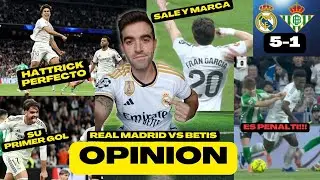 Real Madrid 5 VS Betis 1. | Exhibición en el Bernabéu: hat-trick de Gonzalo y goleada al Betis