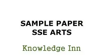 SSE Arts Sample Paper