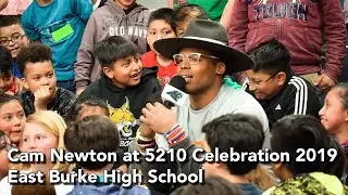 Cam Newton at the 5210 Celebration 2019 - East Burke High School