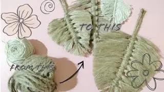 Turn Yarn Into Beautiful Macrame Leaves 🌿 | Easy DIY 