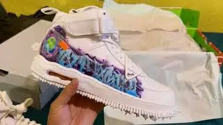 af1 x off white graffiti unboxing en espa&ntilde;ol