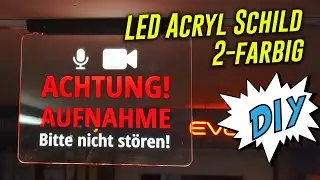 LED Acryl Schild mit 2 Farben - Laser/3D Druck