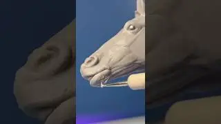 How I sculpt horse head details in liquid polymer clay