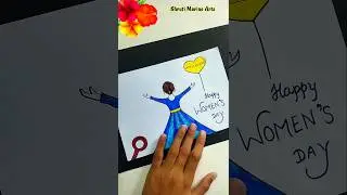 International Women's Day Drawing // 8 March Drawing #shorts #shortsfeed #youtubeshorts#trending#art