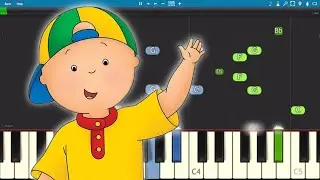 Caillou Theme Song - EASY Piano Tutorial