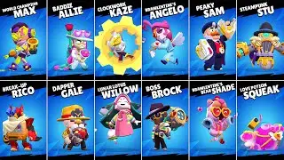 PIERCE, GLOWBERT & ALL NEW SKINS WINNING ANIMATION #brawltalk #brawlstars