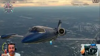 Flysimware Learjet 35A  From KIND Indianapolis to KMEM Memphis  flight time 45min   (447) #msfs