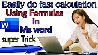 👍🏼Super Trick🔥||Use Formulas in Microsoft Word||🔥Do Fast calculation||👍🏼