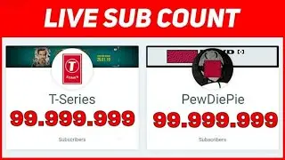 PEWDIEPIE VS T-SERIES - t-series hitting 200 million subscribers (pewdiepie and t-series)