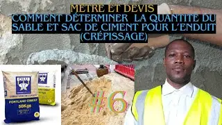 Faites ça pour déterminer la quantité des matériaux de l'enduit (crépissage)