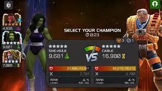 5* 4/55 She Hulk vs Cable AQ mini boss (4/6 Suicides) - Mcoc